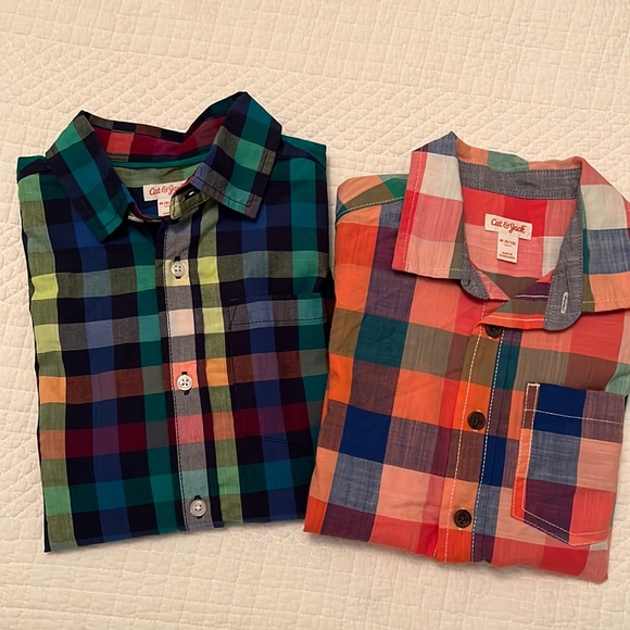 2 Cat & Jack Boys Size 8/10 Buttondown Shirts (new no tags) - Picture 1 of 5